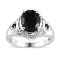 Nigerian Black Tourmaline and Thai Black Spinel Ring in Platinum Over Copper 3.10 ctw - Sticky add to cart bar