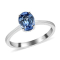 ILIANA 18K White Gold AAA Royal Ceylon Sapphire Solitaire Ring (Size 9.0) 3 Grams 1.40 ctw - Sticky add to cart bar