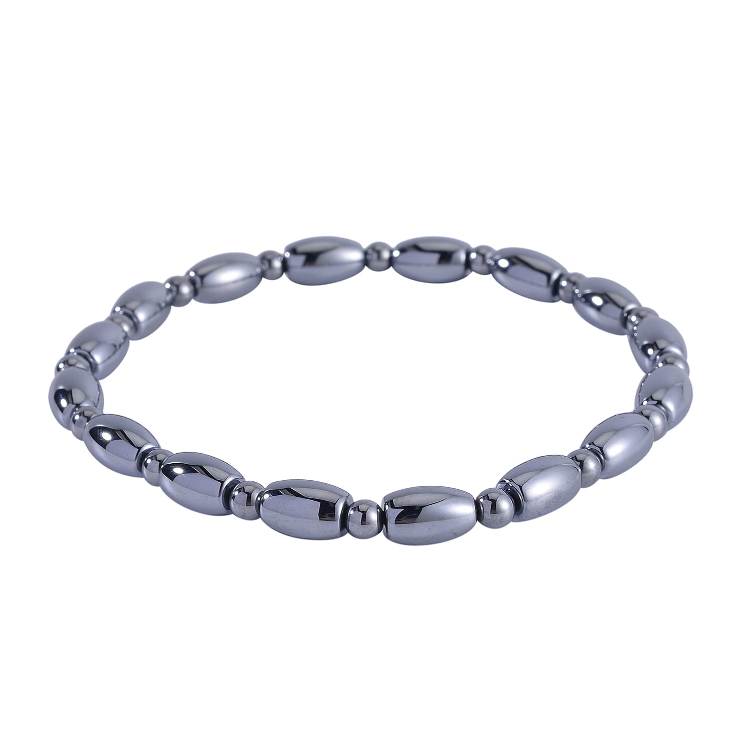 Terahertz Rice and Beaded Stretch Anklet 73.35 ctw