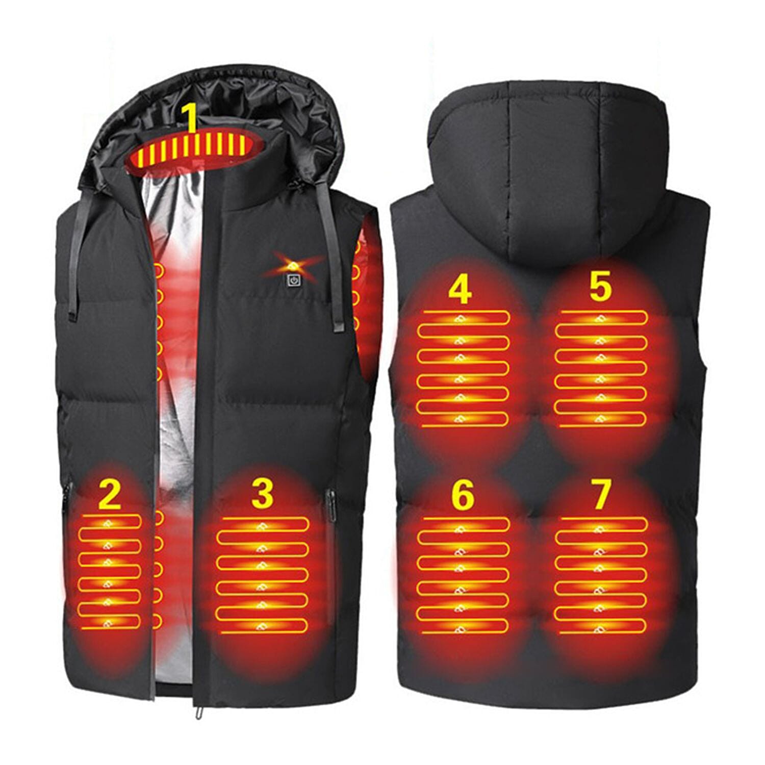 HELIOS Black Unisex Heated Vest - Small