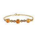 Premium BURITI Fire Opal and Brown Zircon Bracelet in Vermeil Yellow Gold Over Sterling Silver (7.25 In) 3.00 ctw - Sticky add to cart bar