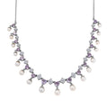 D'Joy Rose De France Amethyst, Multi Gemstone Necklace (18 Inches) in Platinum Over Sterling Silver 12.20 ctw - Sticky add to cart bar