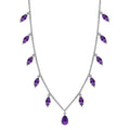 African Amethyst Station Necklace (18 Inches) in Vermeil YG Over Sterling Silver 5.80 ctw - Sticky add to cart bar