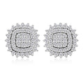 14K Yellow Gold H SI3 Diamond Floral Earrings 1.00 ctw - Sticky add to cart bar