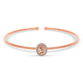 Modani 14K Rose Gold Marropino Morganite, Natural Pink Diamond Cuff Bracel (7.00 In) 3.65 Grams 1.00 ctw - Sticky add to cart bar