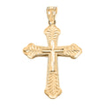 Made in America 10K Yellow Gold Cross Pendant 1.40 Grams - Sticky add to cart bar