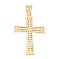 Made in America 10K Yellow Gold Cross Pendant 1.30 Grams - Sticky add to cart bar