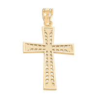Made in America 10K Yellow Gold Cross Pendant 1.30 Grams