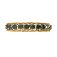 Luxoro 10K Yellow Gold Green Diamond (IR) Half Eternity Band Ring (Size 6.0) 1.00 ctw