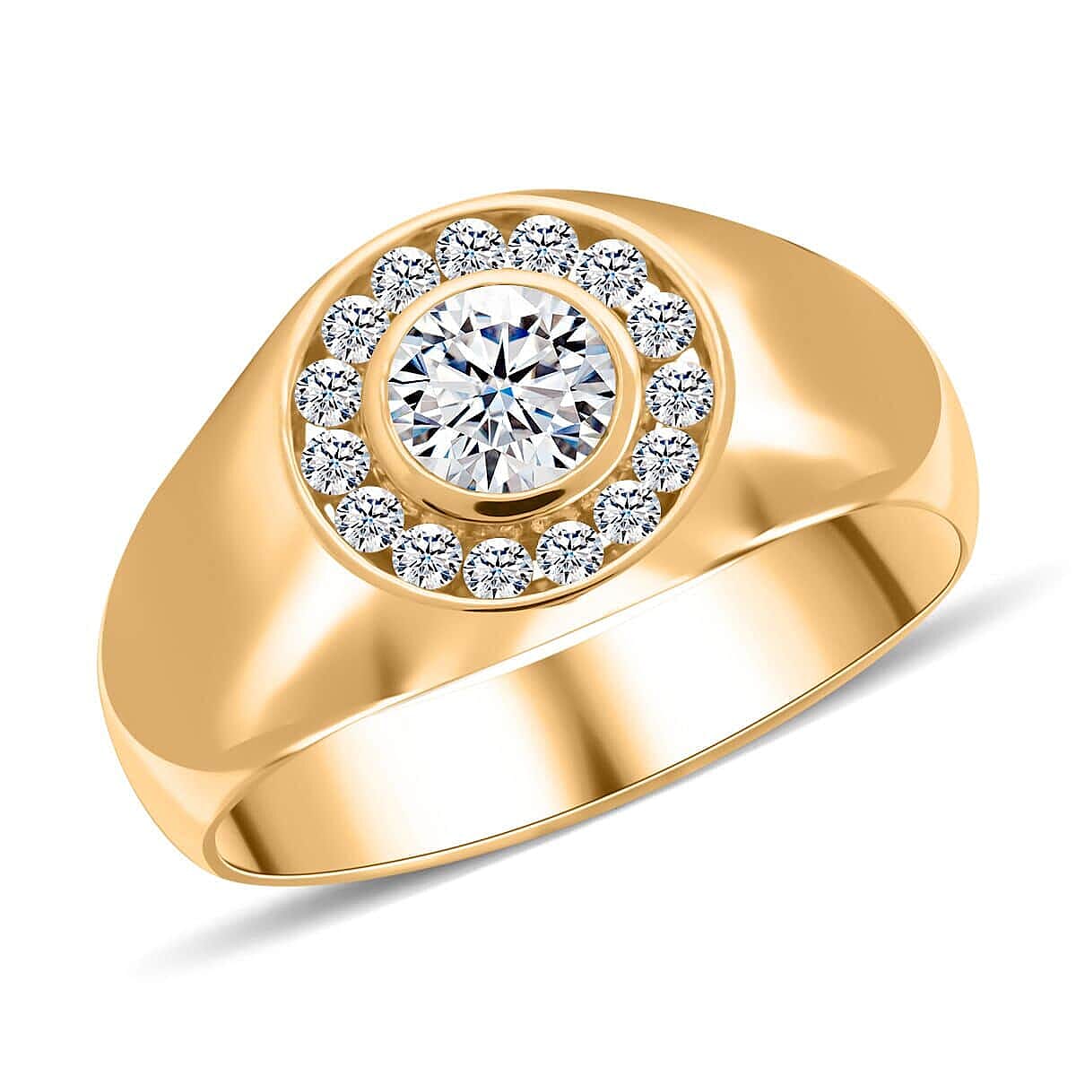 Modani 14K Yellow Gold Diamond Men's Ring 6.70 Grams 1.10 ctw