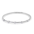 Modani E-F VS Diamond 1.00 ctw 7 Inch Bangle Bracelet in 18K White Gold With Total Metal Weight (8.20 g) Including Titanium Spring weight 0.60 g, Diamond Jewelry, Anniversary Gift For Her - Sticky add to cart bar
