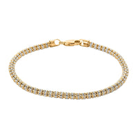 10K Yellow and White Gold 4.5mm Ice Bracelet (8.00 In) (10.60 g)