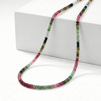 Certified & Appraised Iliana 18K Yellow Gold AAA Multi-Tourmaline Beaded Necklace 18-20 Inches 75.00 ctw