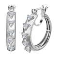 Moissanite 1.00 ctw Hoop Earrings in Platinum Over Sterling Silver - Sticky add to cart bar