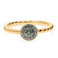 Green Diamond (IR) Ring in Vermeil YG Over Sterling Silver (Size 10.0) 0.15 ctw - Sticky add to cart bar