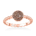 Natural Champagne Diamond 0.15 ctw Ring in Vermeil Rose Gold Over Sterling Silver (Size 10.0) - Sticky add to cart bar
