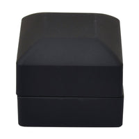 Black Solid Luxurious Polish Ring Jewelry Box with LED Light (Can Hold 1 up to 2 Rings) (2.5"x2.4"x2")
