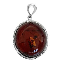 Amber 6.07 ctw Pendant in Sterling Silver