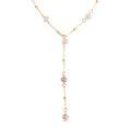 Multi Color Freshwater Pearl Necklace 22 Inches in Goldtone - Sticky add to cart bar