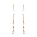 White Freshwater Pearl Earrings in Goldtone - Sticky add to cart bar