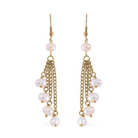 Freshwater Pearl Earrings in Goldtone