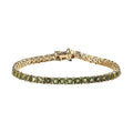 Tanzania Natural Green Apatite Tennis Bracelet in Vermeil YG Over Sterling Silver (6.50 In) 12.30 ctw - Sticky add to cart bar