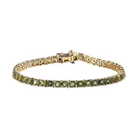 Tanzania Natural Green Apatite Tennis Bracelet in Vermeil YG Over Sterling Silver (6.50 In) 12.30 ctw