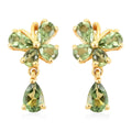 Tanzanian Natural Green Apatite Butterfly Earrings in Vermeil Yellow Gold Over Sterling Silver 2.40 ctw - Sticky add to cart bar