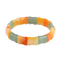 Multi Color Aventurine Block Stretch Bracelet 115.00 ctw - Sticky add to cart bar