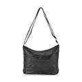 Black Color Patch Work Sheep Leather Crossbody Bag (12"x9.5"x4'') with Adjustable Shoulder Strap - Sticky add to cart bar