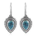 Artisan Crafted Blue Moon Turquoise Earrings in Sterling Silver 5.50 ctw - Sticky add to cart bar