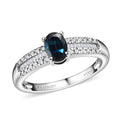 Doorbuster Rhapsody 950 Platinum AAAA Monte Belo Indicolite, Diamond (E-F, VS2) (0.20 cts) Ring (Size 6.0) (5.05 g) (Del. in 5-7 Days) 1.00 ctw - Sticky add to cart bar