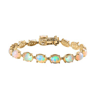 Ethiopian Welo Opal Bracelet in 14K YG Over Sterling Silver (7.0 In) 18.72 ctw