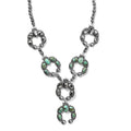 Artisan Crafted Blue Moon Turquoise and White Buffalo Squash Blossom Necklace 18-20 Inches in Sterling Silver 24.75 ctw - Sticky add to cart bar