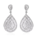 Doorbuster Diamond Earrings in Platinum Over Sterling Silver 2.00 ctw - Sticky add to cart bar