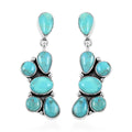 Santa Fe Style Turquoise Earrings in Sterling Silver 5.00 ctw - Sticky add to cart bar
