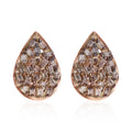 Doorbuster Natural Champagne Diamond Stud Earrings in Vermeil Rose Gold Over Sterling Silver 0.25 ctw - Sticky add to cart bar