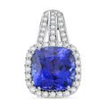 Certified & Appraised Rhapsody AAAA Tanzanite and E-F VS Diamond 5.50 ctw Pendant in 950 Platinum 4.65 Grams - Sticky add to cart bar