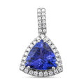 Certified & Appraised Rhapsody 950 Platinum AAAA Tanzanite and E-F VS Diamond Pendant 4.05 ctw - Sticky add to cart bar