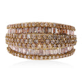 Natural Champagne Diamond Ring in Vermeil Rose Gold Over Sterling Silver (Size 10.0) 2.00 ctw - Sticky add to cart bar