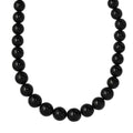 Shungite Beaded Necklace 20 Inches in 18K RG Plated 460.00 ctw - Sticky add to cart bar