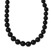 Shungite Beaded Necklace 20 Inches in 18K RG Plated 460.00 ctw