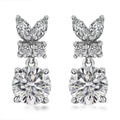 Moissanite Earring in Platinum Over Sterling Silver 2.00 ctw - Sticky add to cart bar