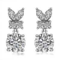 Moissanite Earring in Platinum Over Sterling Silver 2.00 ctw