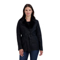 Baccini Black Faux Leather and Fur Jacket - S - Sticky add to cart bar