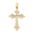 Made in America 10K Yellow Gold Cross Pendant 0.56 Grams - Sticky add to cart bar
