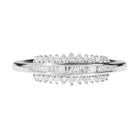 Doorbuster Diamond Ring in Platinum Over Sterling Silver (Size 10.0) 0.33 ctw