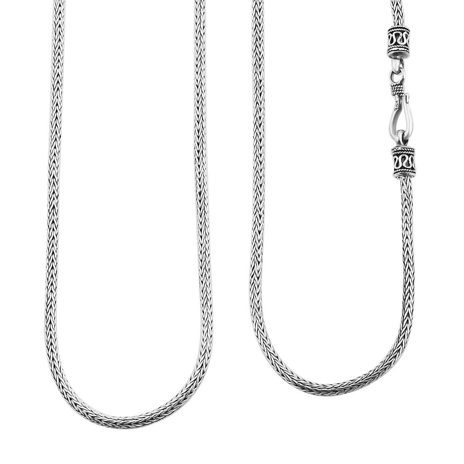 D'Joy Bali Legacy Tulang Naga Necklace in Sterling Silver 19.50 Grams 24 Inches