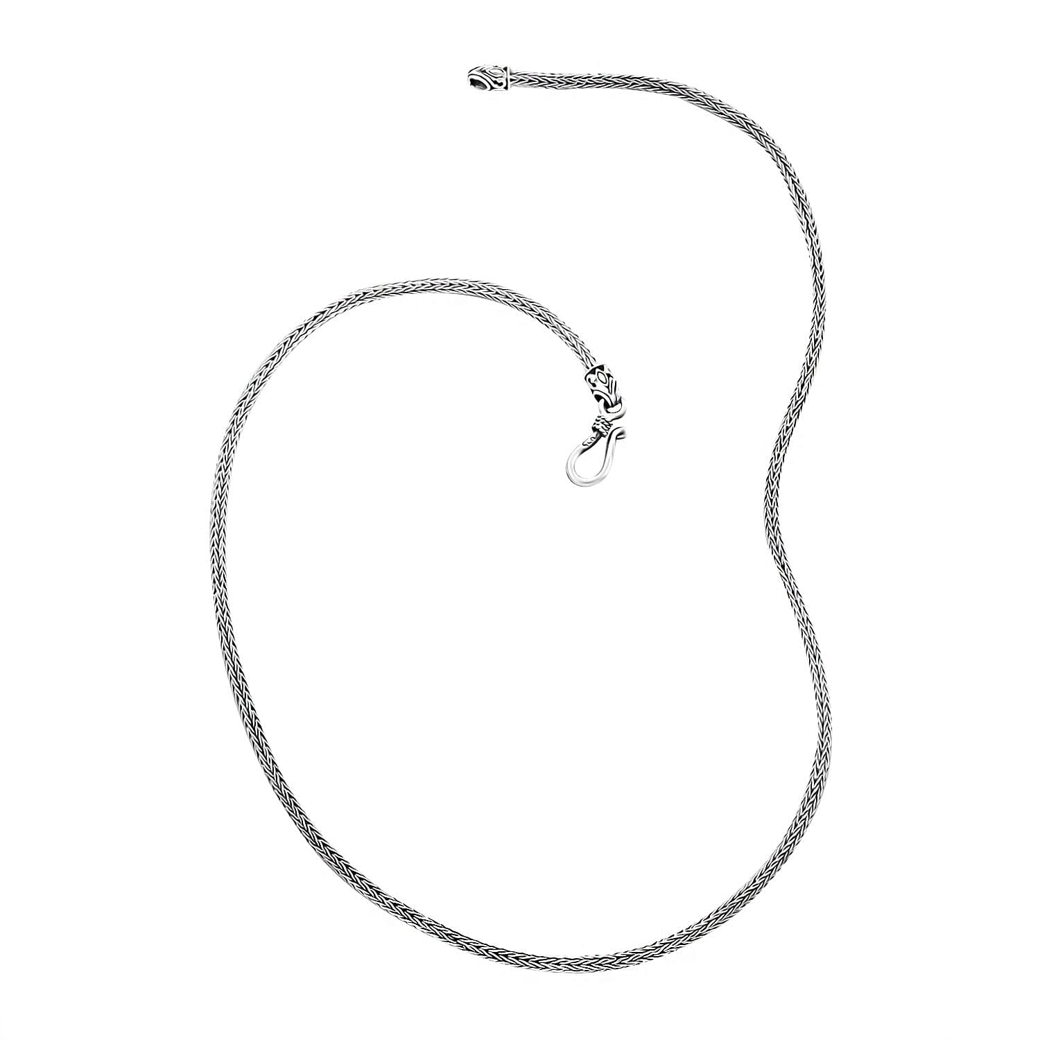 Bali Legacy Sterling Silver 2.5mm Tulang Naga Necklace 18 Inches 13.90 Grams