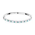 Sleeping Beauty Turquoise Bangle Bracelet in Stainless Steel (8.0 In) 0.60 ctw - Sticky add to cart bar